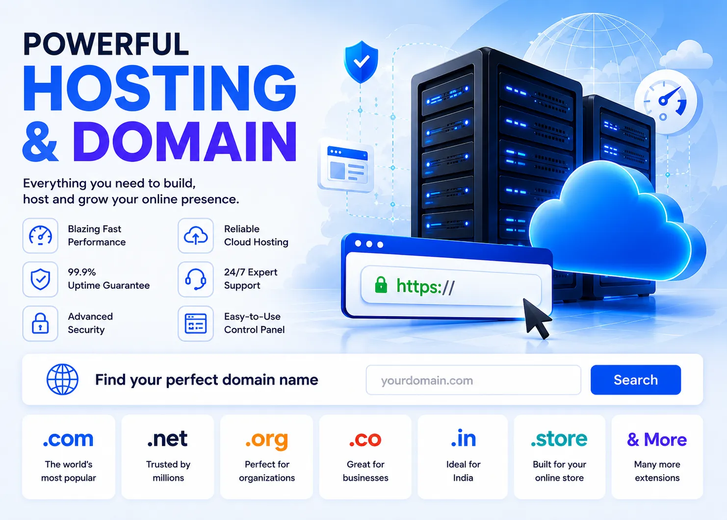 Hosting and domain solutions