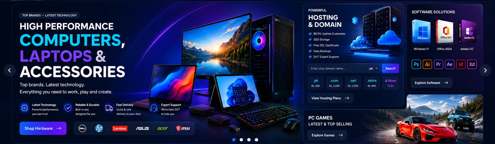 STARIZ.PK computers, laptops, hosting, software and PC games
