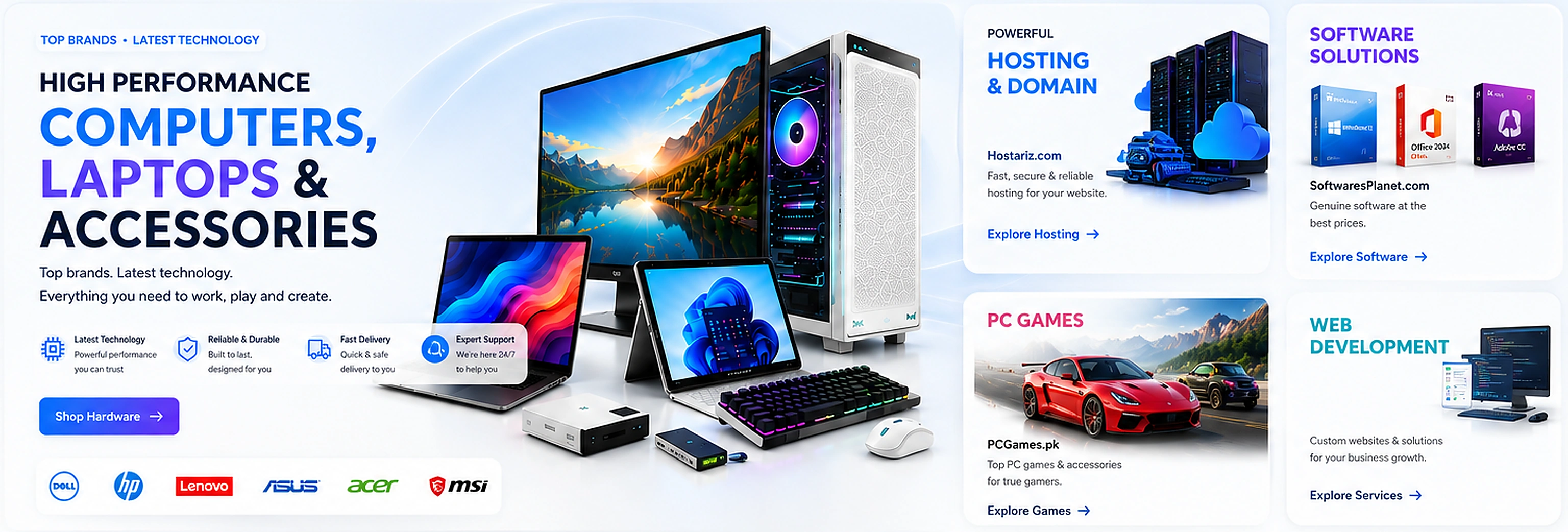 STARIZ.PK computers, hosting, software, PC games and web development